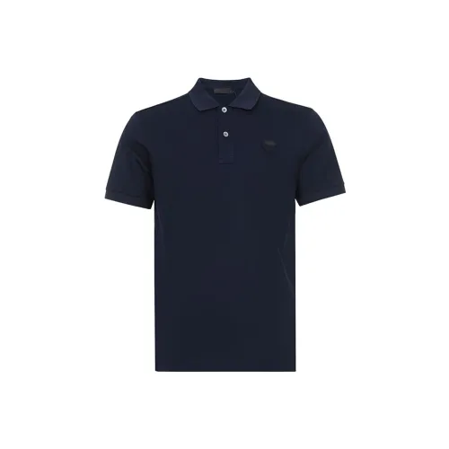 PRADA Polo Shirts Men Marine Blue