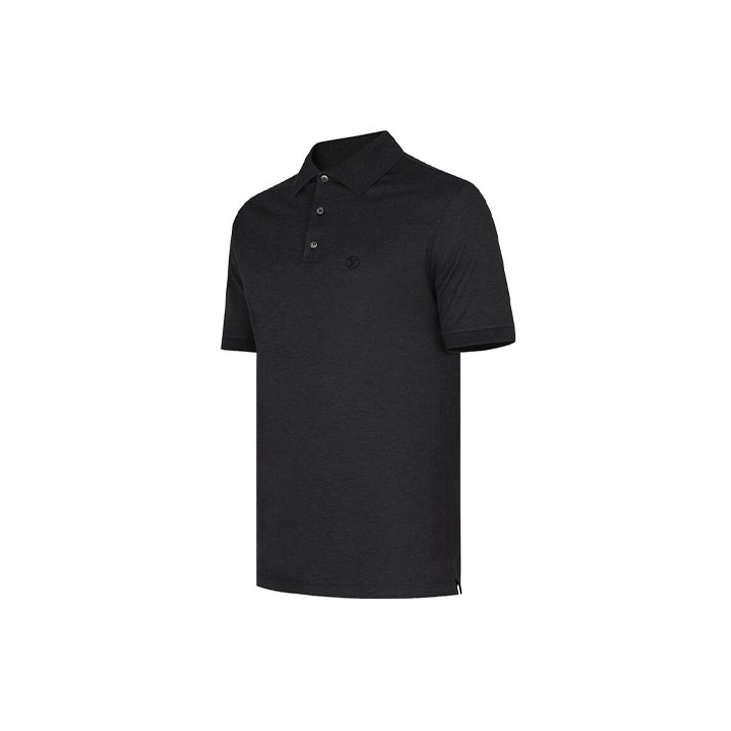 LOUIS VUITTON New Quarterly Products of LV Polo Shirts Men Black POIZON