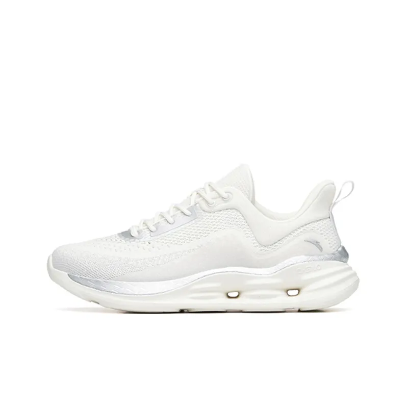 ANTA Running Shoes Women's Low Top Ivory White/Silver-0