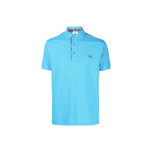 ETRO Polo Shirts Men Blue