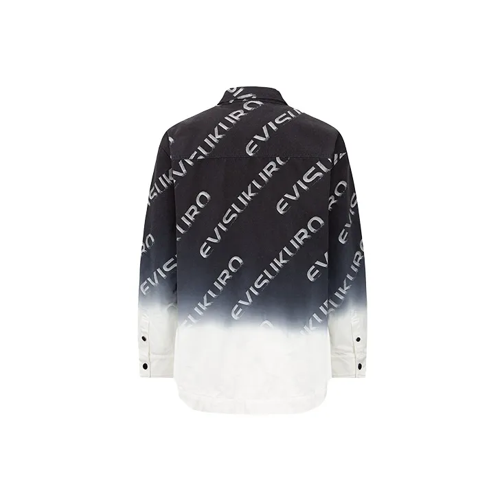 EVISU SS22 Loose Fit Denim Jacket Men's Black-1