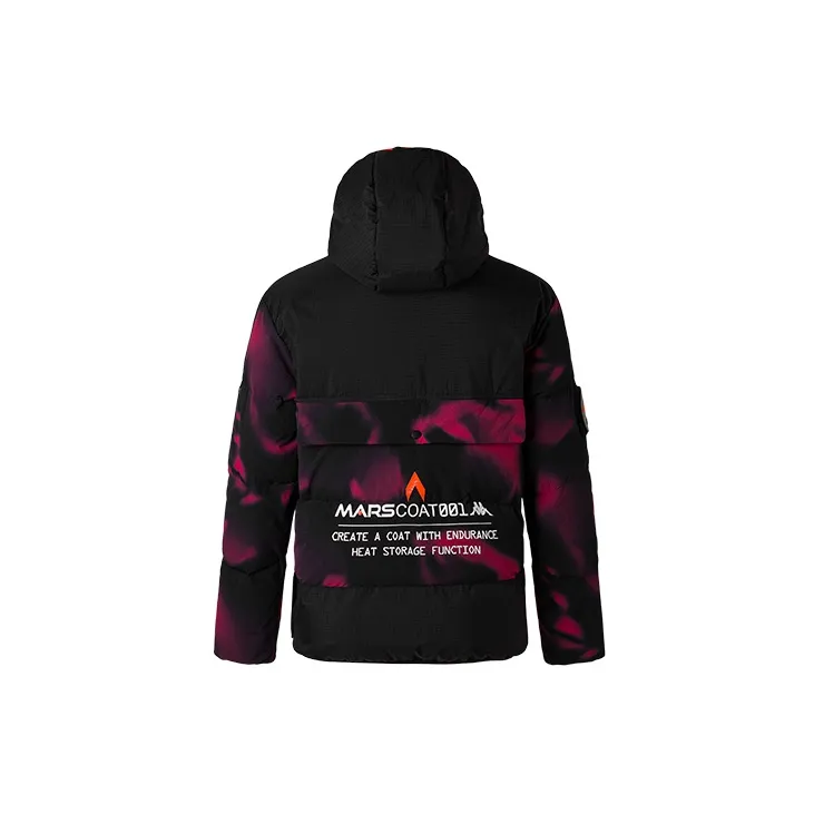Kappa Colorblock Letter Hooded Down Jacket Unisex-1