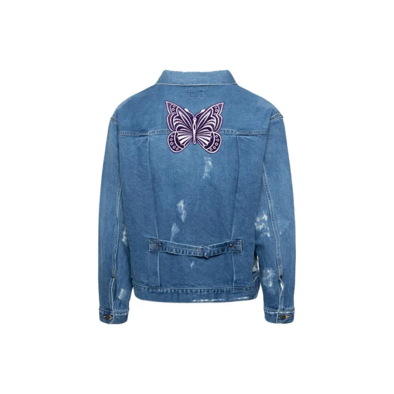 Needles Denim Jackets Men Blue-1