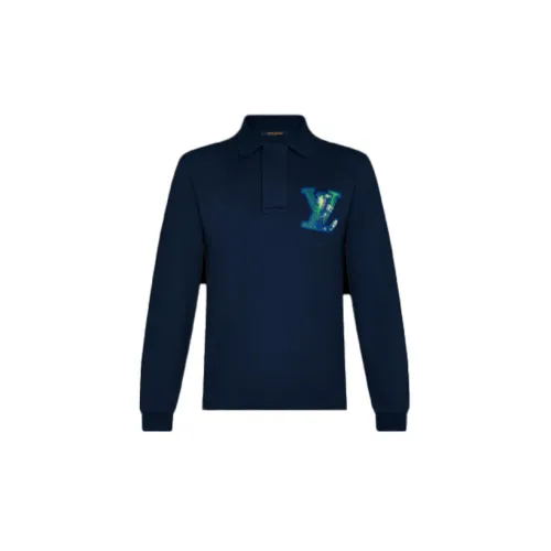 LOUIS VUITTON New Quarterly Products Of LV Polo Shirts Men Navy Blue