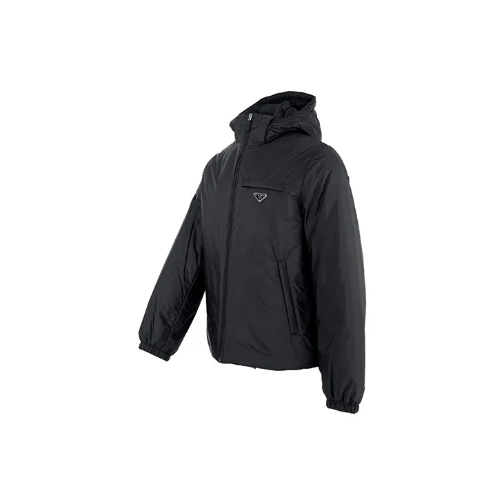 PRADA Logo Hooded Puffer Jacket-2