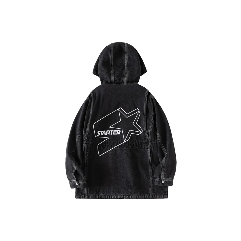 STARTER Denim Jackets Unisex Black-1