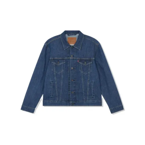 Levis Denim Jackets Men Dark Blue