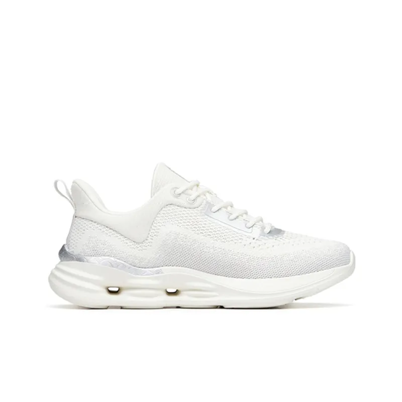ANTA Running Shoes Women's Low Top Ivory White/Silver-1