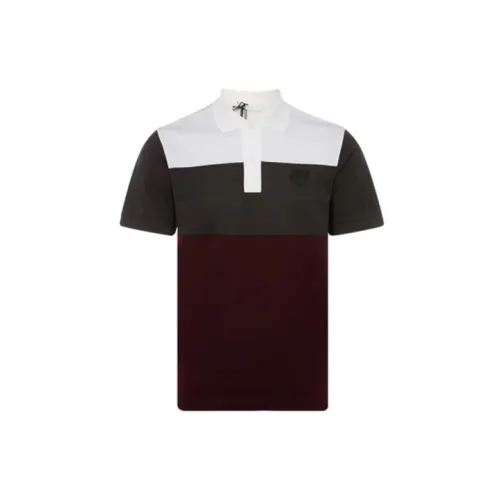 PRADA Polo Shirts Men Burgundy