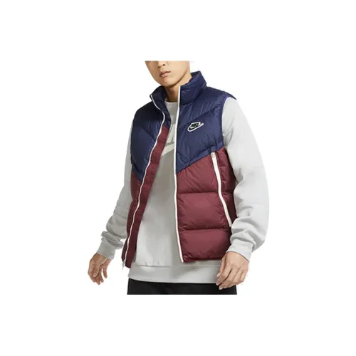 Nike Down Jackets Men Navy Blue Red Multicolor