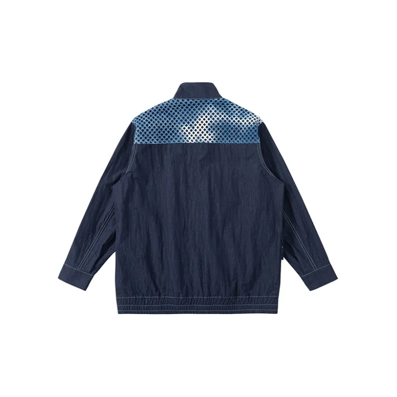 PROS BY CH Loose Fit Denim Jacket Unisex Sea Blue-1