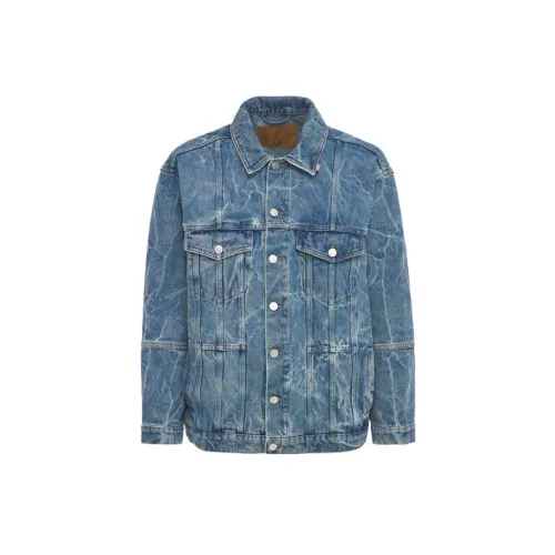 Martine Rose Denim Jackets Men Blue