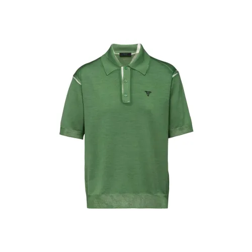 PRADA Polo Shirts Men Green