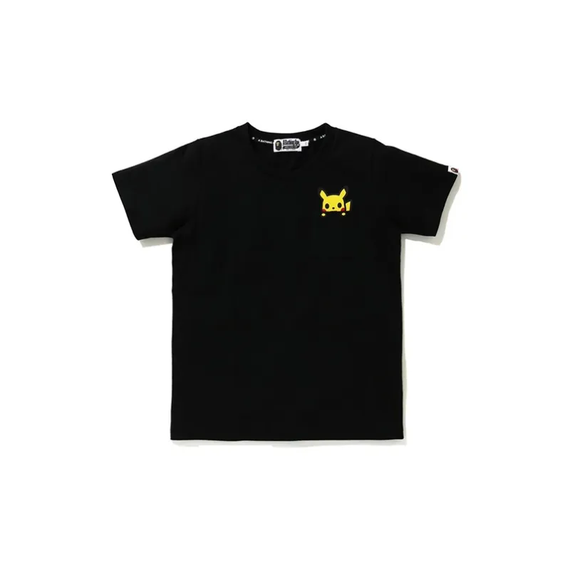 A BATHING APE X Pokemon Pikachu Ladies Pocket Tee Pink-1