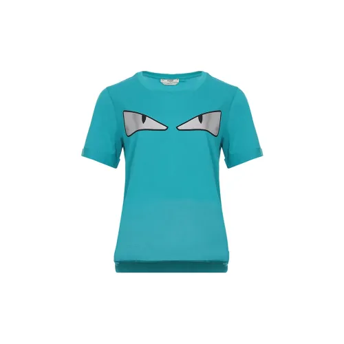 FENDI T-Shirts Women's Light Blue