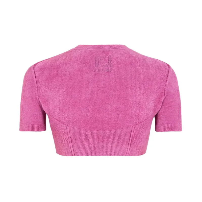 FENDI X Skims Velvet Knit Crop Top Colorado-1