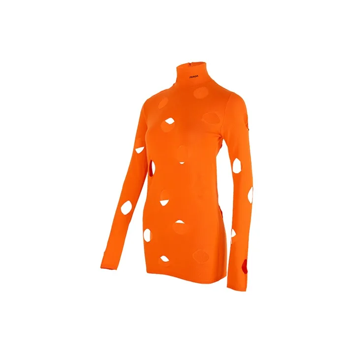 PRADA SS21 Slim Fit Sweater Women's Orange-2