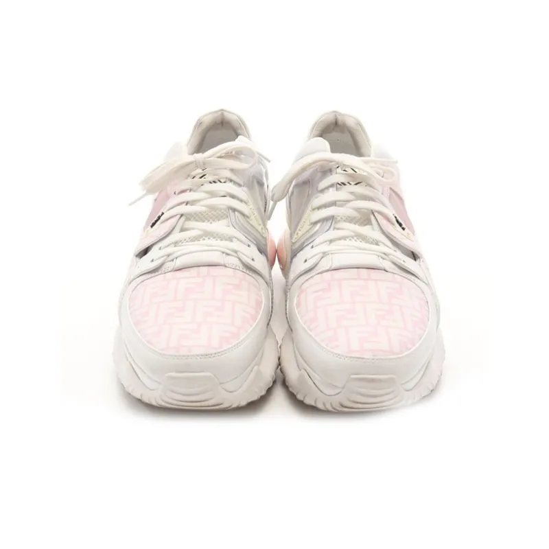 FENDI Leather Low 'White Pink'-2