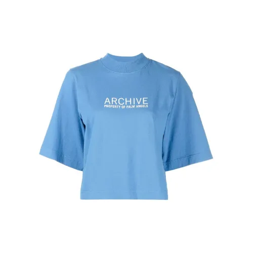 PALM ANGELS Crop Tops Women's Blue