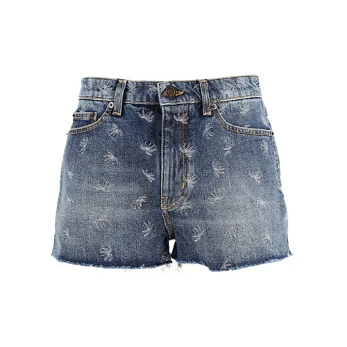 SAINT LAURENT Denim Shorts Women's Blue