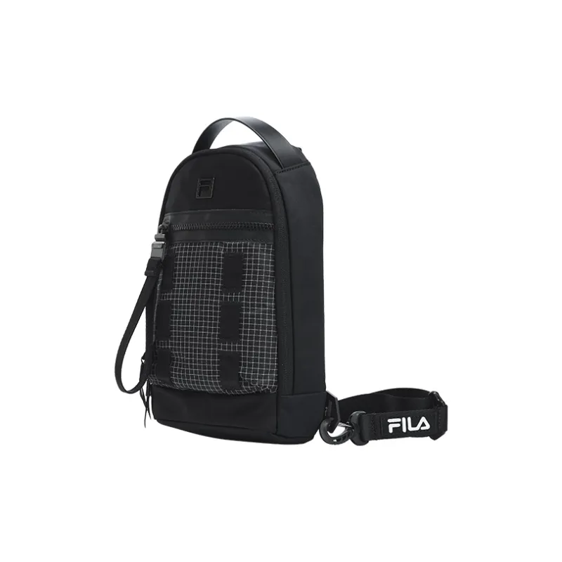 FILA Athletics Fabric Sling Bag Regular Unisex Pitch Black-1