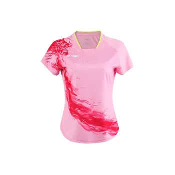 LINING Table Tennis Clothing Women's Peach Wood Pink