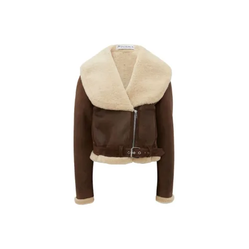 JW Anderson Cropped Coats Women's Coffee