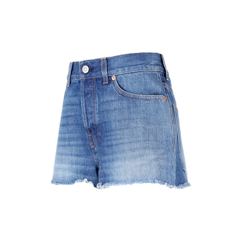 GUCCI x TANGLAOYA Denim Shorts Women's Blue-2