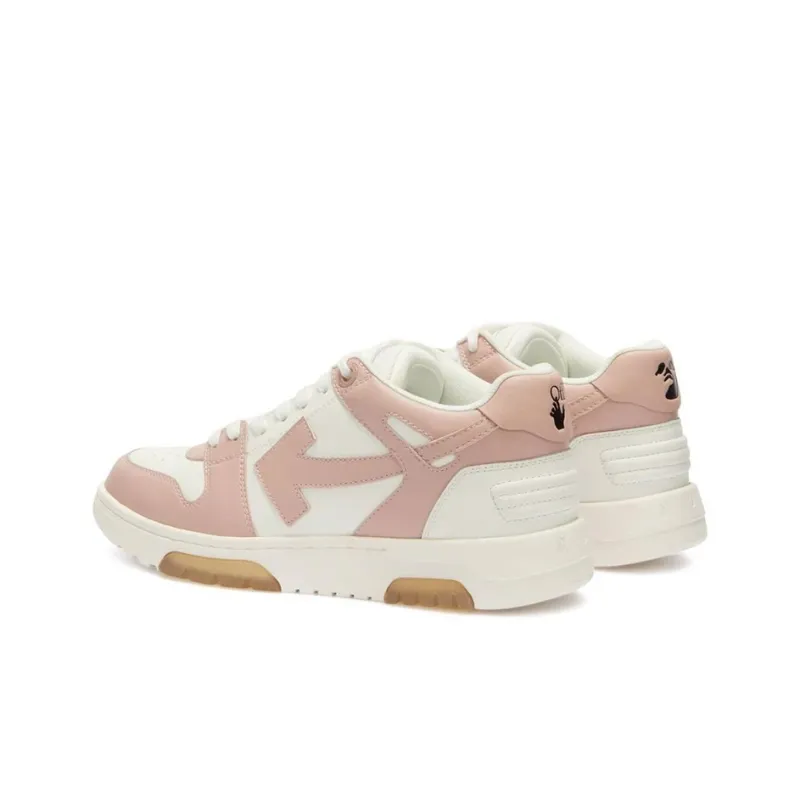 OFF WHITE Out Of Office 'OOO' Low Tops White Pink Women's-2
