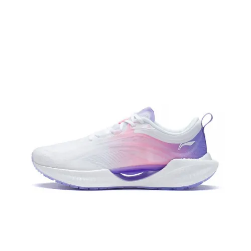 LINING Super Light 19 Running Shoes Women's Low-Top Standard White/Light Blue Purple