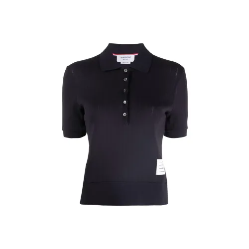 THOM BROWNE Polo Shirts Women's Dark Marine Blue