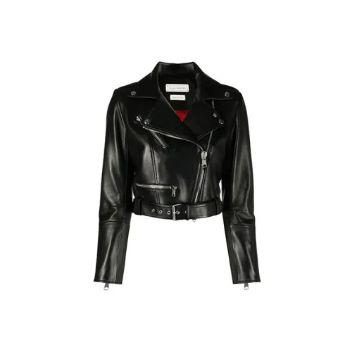 Alexander McQueen Cropped Biker Jacket