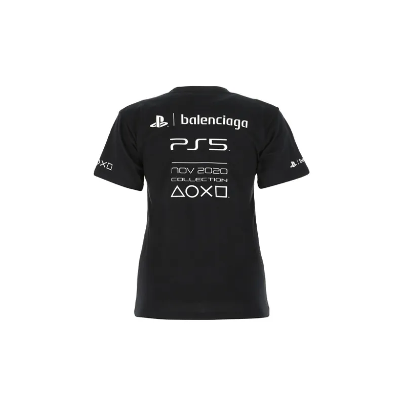 Balenciaga Playstation Small Fit Tee 'Black/White'-1