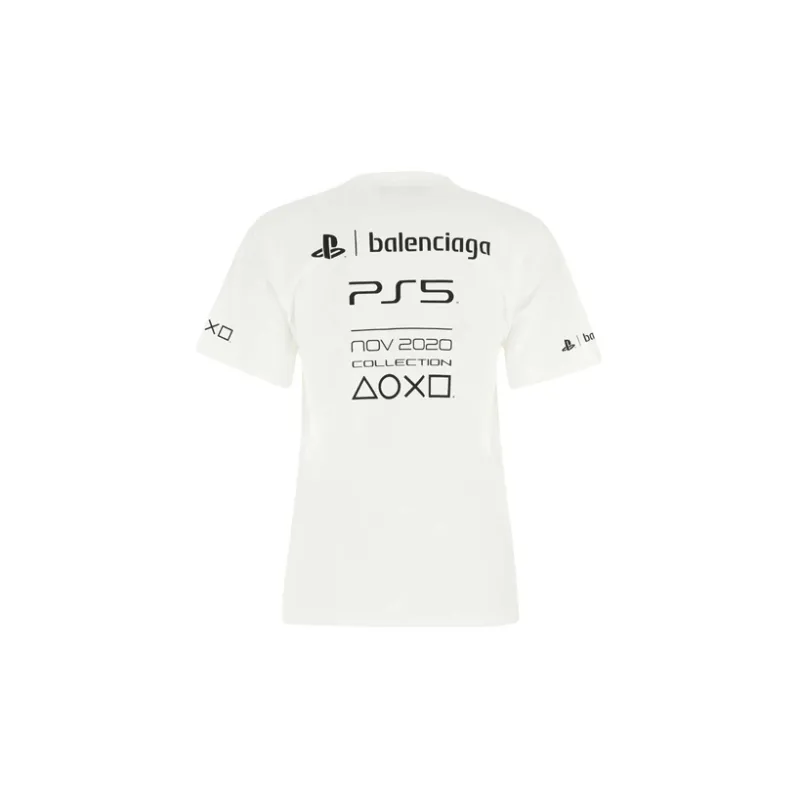 Balenciaga Playstation Small Fit Tee 'White/Black'-1