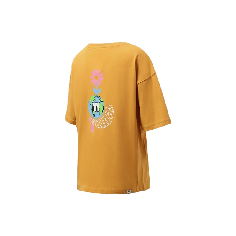 PUMA T Shirts Women's Yellow-1