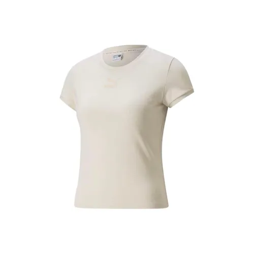 PUMA Teema Crew T-Shirts Women's Beige