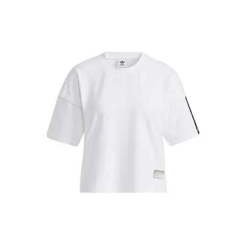 Adidas Originals Ryv Tee Ss Crop Tops Women's White