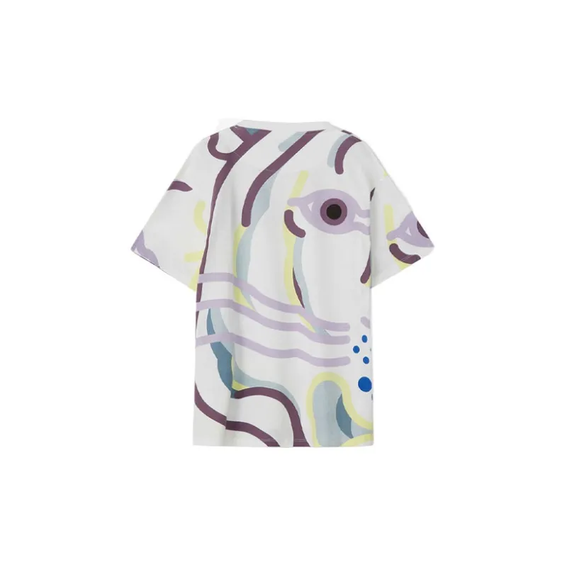 KENZO T-Shirts Women's White Purple-1