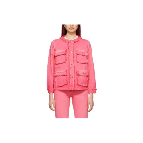 MSGM Denim Jackets Women's Pink