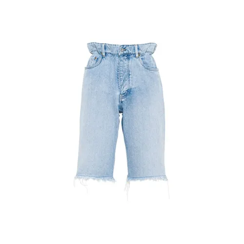 MIU MIU Denim Shorts Women's Light Blue