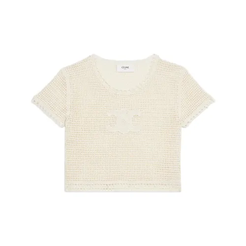 CELINE Crop Tops Women's Off White