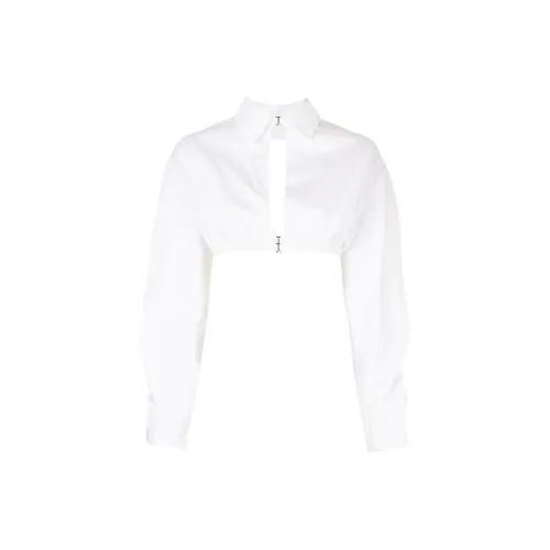 DION LEE Crop Tops Women's White