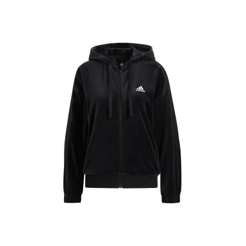 Adidas Velvet Jackets Women's Black