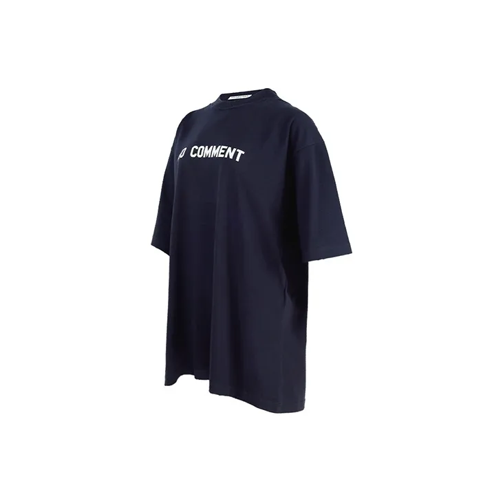 Balenciaga SS22 Drop Shoulder Sleeve T Shirt Women's Navy Blue-2