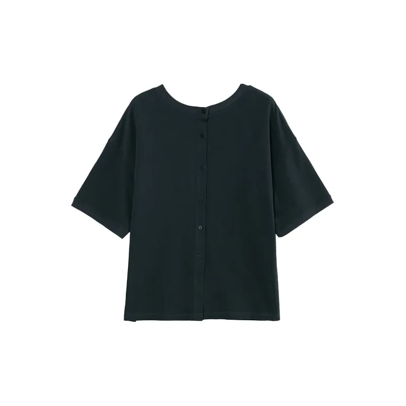 DEER AND FLYER Straight T-Shirt Women's Dark Gray-1
