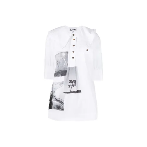 GANNI Shirts Women's White