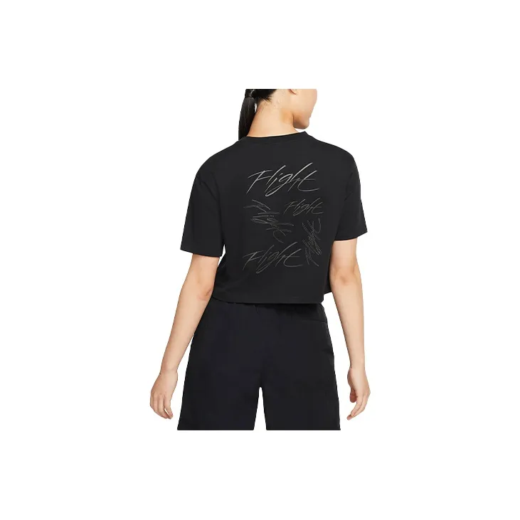 Jordan Crop Tops Women's Black-1