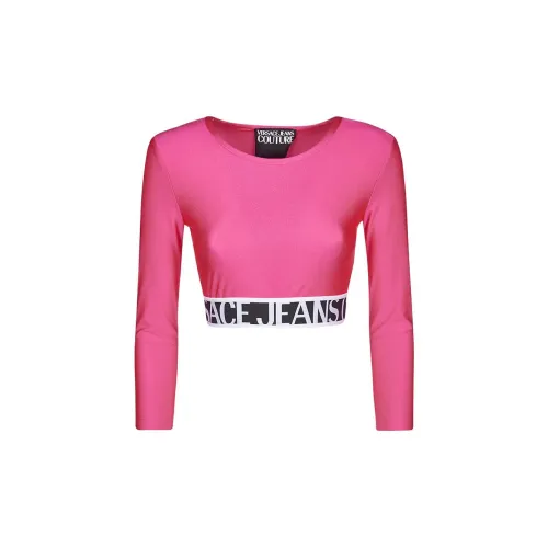 VERSACE JEANS COUTURE Crop Tops Women's Red