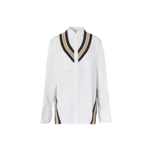 Burberry Shirts Women's Glossy White