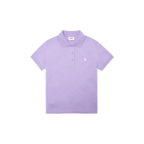 MLB Base Logo Polo Shirts Women's Purple